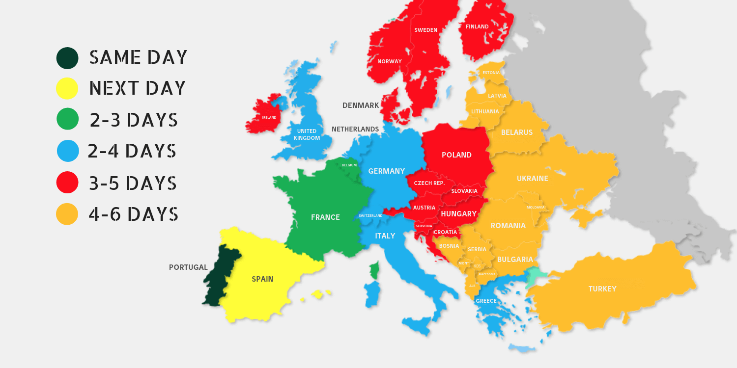 Delivery Timings Map Delivery Timings Map